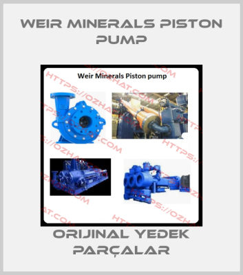 Weir Minerals Piston pump